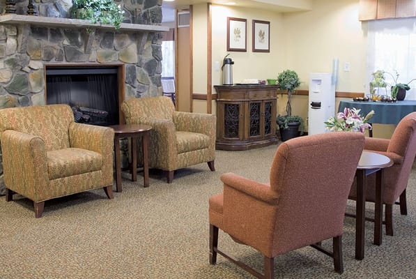 Interior lounge area with comfortable seating