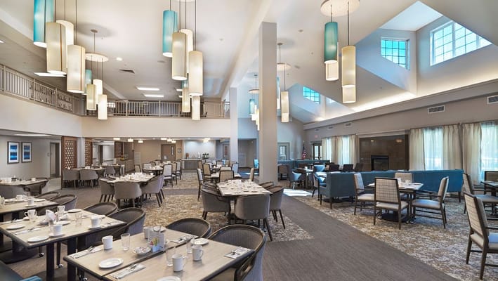 Bright dining room setup ready for meals