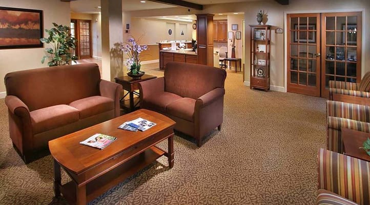 Comfortable interior of a common area with seating