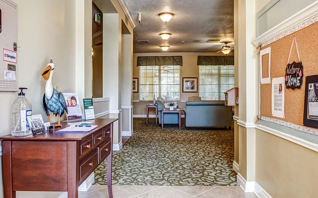Interior view of a common area in the facility