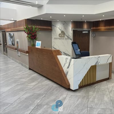 Reception area of Preferred Care At Wall