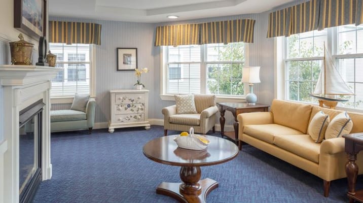 Bright and inviting common area with cozy seating