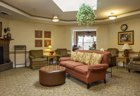 Cozy common area with comfortable seating and decor