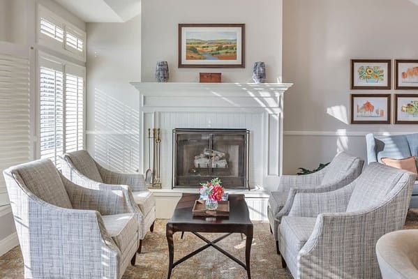 Bright interior lounge area with comfortable seating