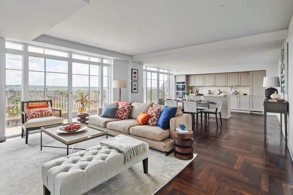 Bright, modern interior of a living space