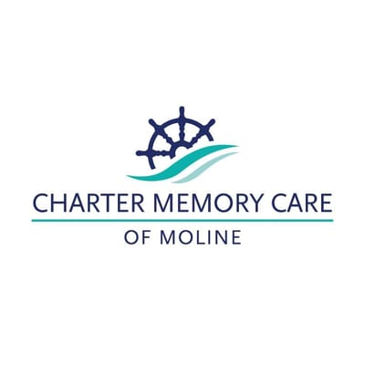 Charter Memory Care of Moline logo with a nautical theme