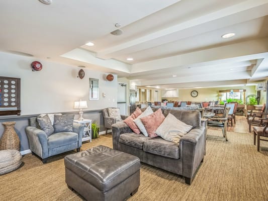 Cozy common area with seating and decor