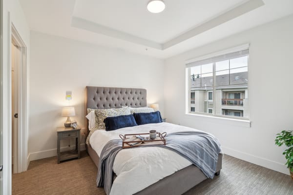 Cozy private bedroom with modern decor