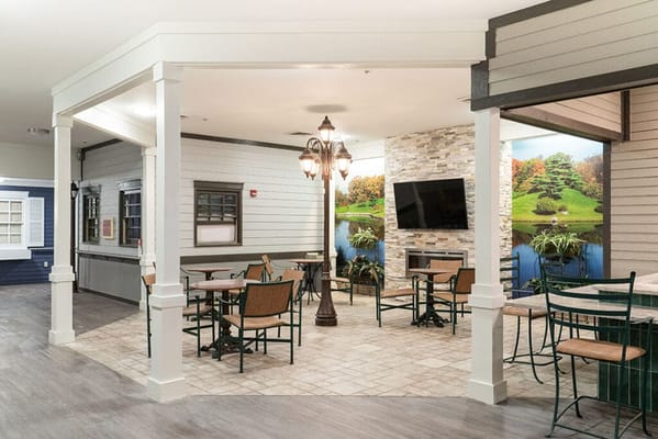 Common area with seating and decor