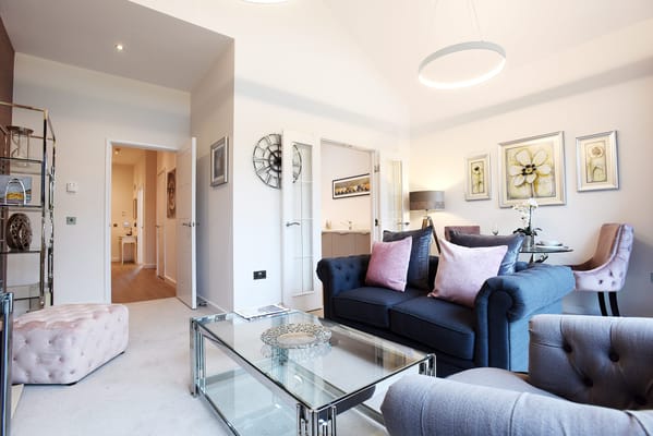 Stylish interior of a common living area in a retirement village
