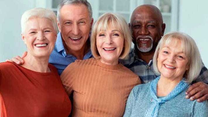 Group of happy residents smiling together