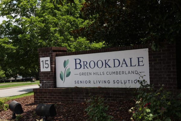 Exterior sign of Brookdale Green Hills Cumberland