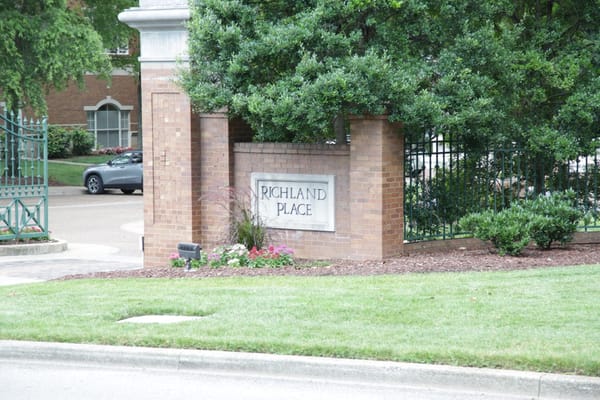 The entrance sign for Richland Place facility