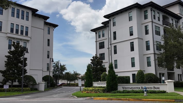 Entrance view of Westminster Baldwin Park facility