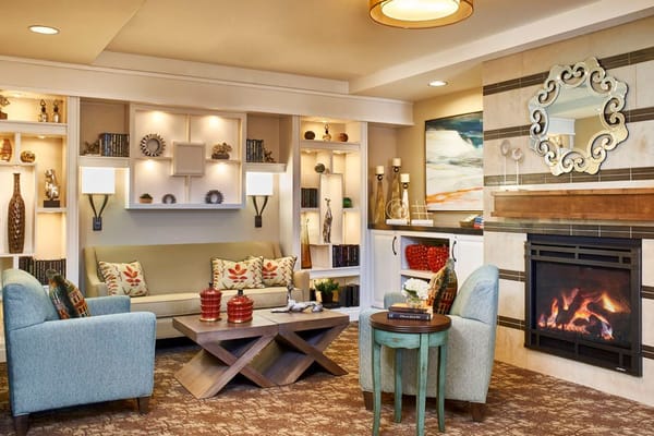 Bright and cozy common area with comfortable seating