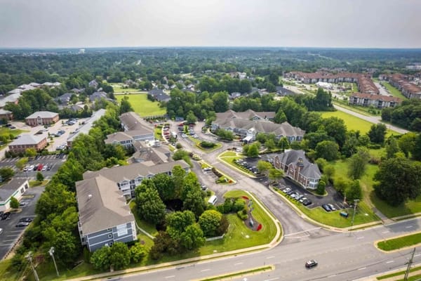 Aerial view of the Arcadia Senior Living Louisville community