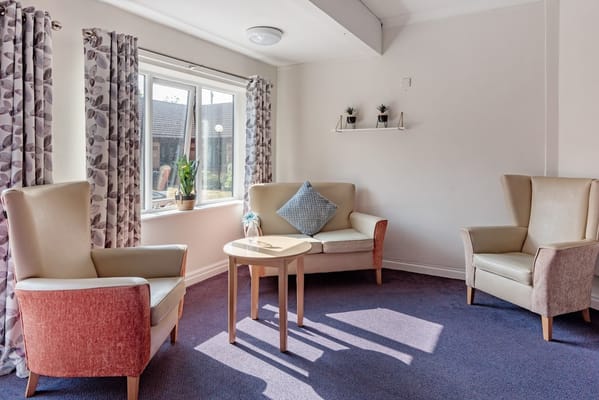 Cozy seating area with chairs and a table