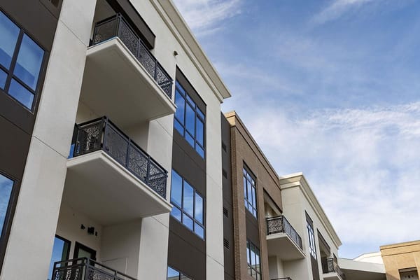 Exterior view of a modern senior living building