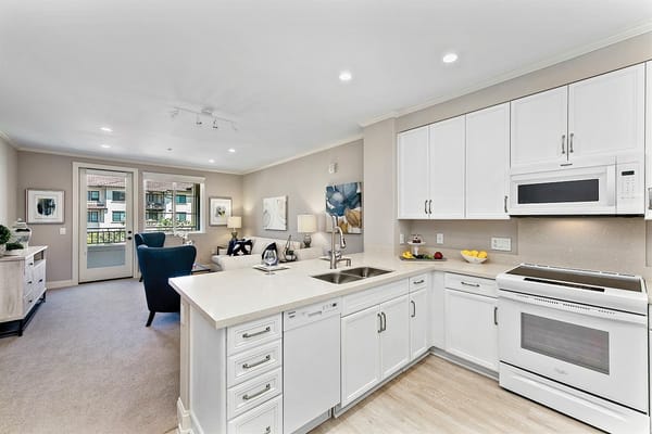 Well-equipped kitchen in a modern apartment