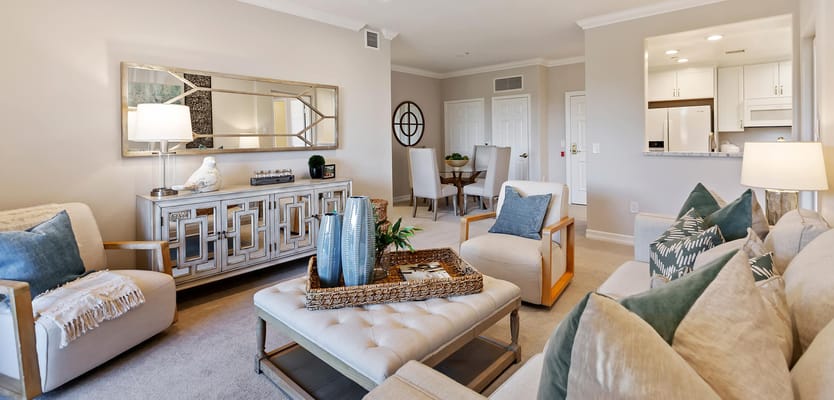 Bright and inviting common area with comfortable seating