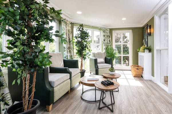 Bright and inviting common area with comfortable seating
