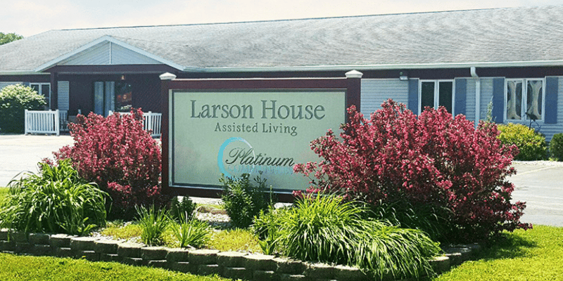 Exterior view of Larson House Assisted Living facility