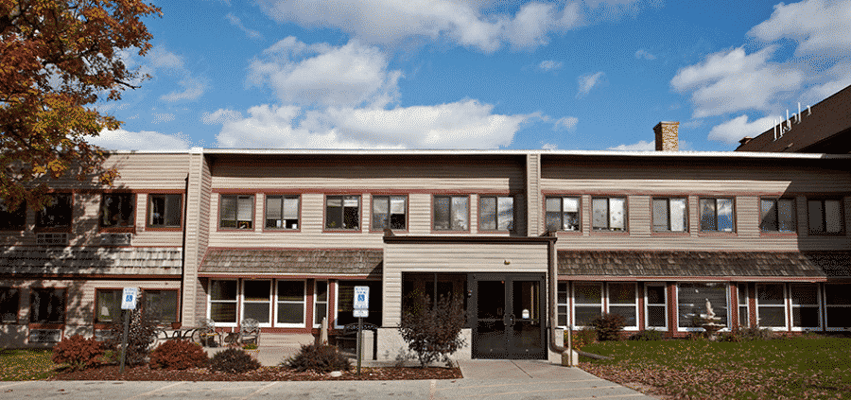 Front view of Belvedere Commons of Franklin building