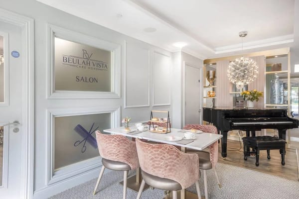 Interior of the salon with modern decor