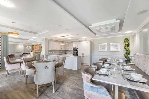 Elegant dining room setup with stylish decor