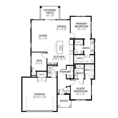Architectural floor plan of a building layout