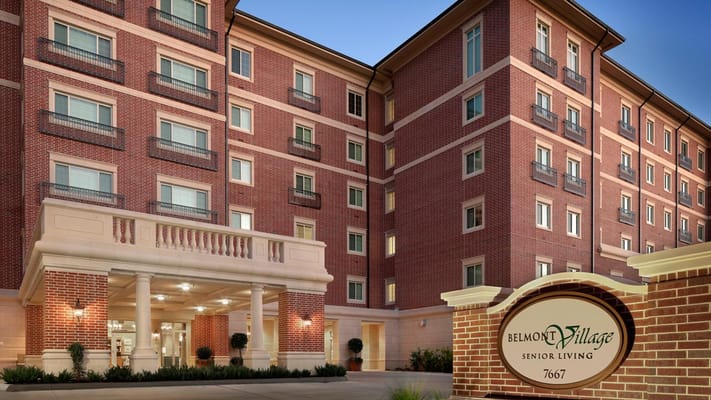Exterior view of Belmont Village Senior Living facility