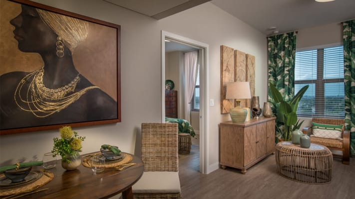 Interior view of a resident's living space