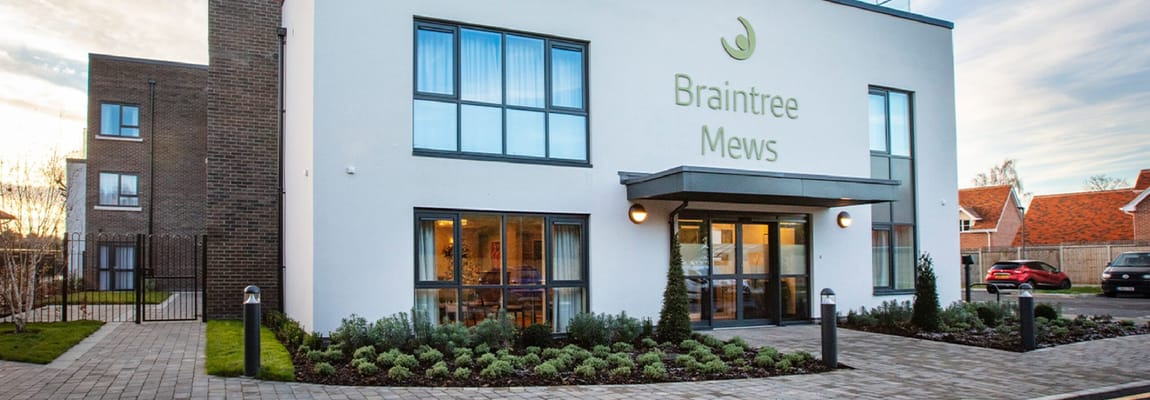 Exterior view of Braintree Mews Care Home