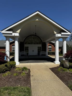 Entrance of Cambridge Crossing Assisted Living facility