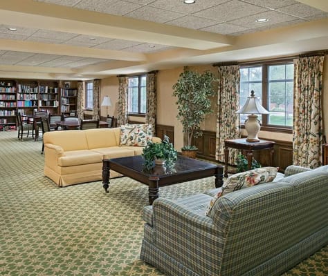 Cozy common area in a senior living facility