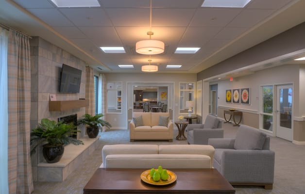 Common area with comfortable seating and decor