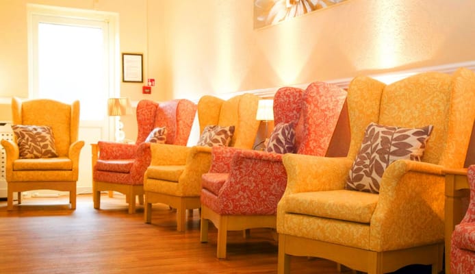 Bright and inviting lounge area with comfortable chairs