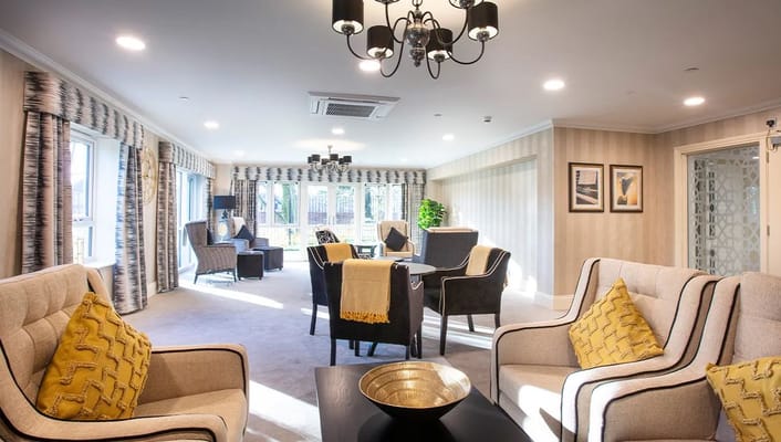 Bright common area with comfortable seating