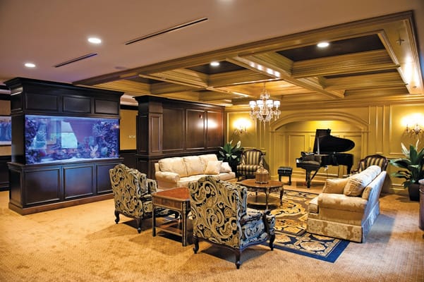 Cozy common area with comfortable seating and a piano