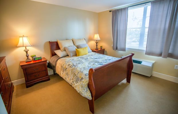 Cozy bedroom in an assisted living facility