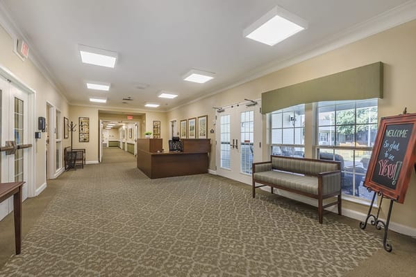 Interior view of a common area in the facility