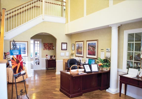 Interior view of a welcoming reception area