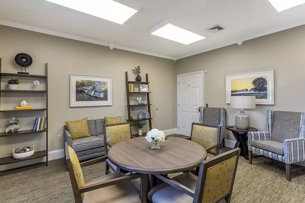 Cozy common area with seating and decor