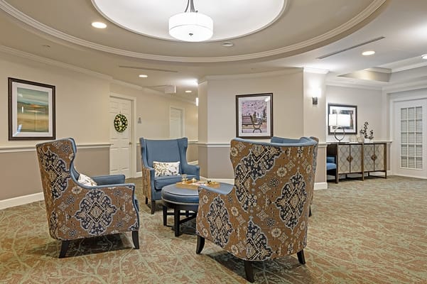Common area with comfortable seating and decor