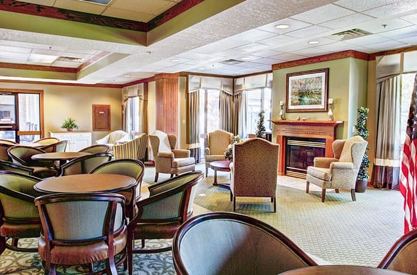 Interior lounge area with comfortable seating