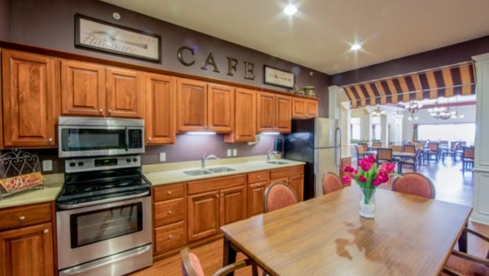 Interior view of a cozy café area in the facility