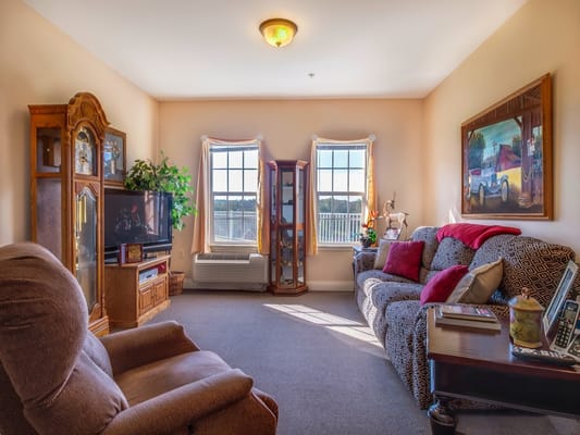 Bright and inviting lounge area with comfortable seating