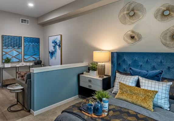 Cozy bedroom in a senior living facility