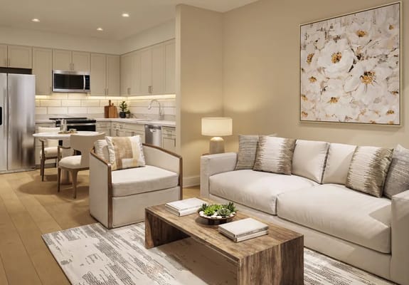 Bright and modern living space in a senior care facility