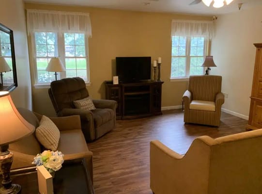 Cozy interior common area with seating